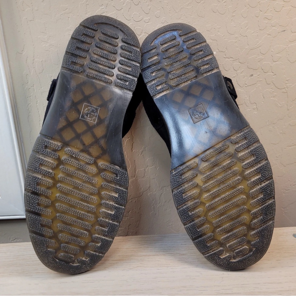 Dr. Martens Black Boots With Textured Soles